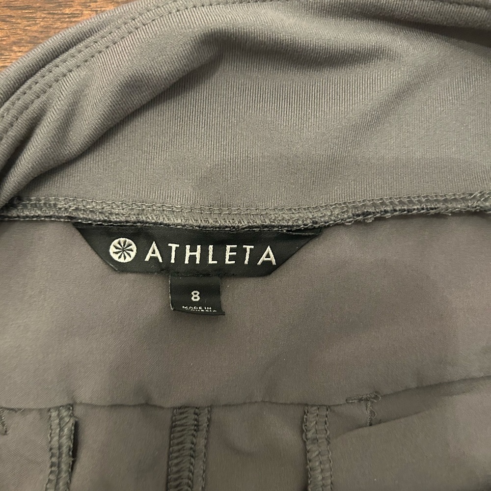 Athleta Women's Light Gray Jogger Track Pants - Picture 3 of 3